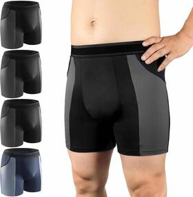 Spk-m80-s-m4 Carer 4-pack Mens Boxer Briefs Incontinence Underwear Small Sport By Rayon 80 Ml