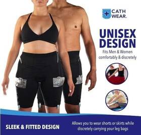 Cath Wear 850024463028 Cathwear Catheter Leg Bag Underwear Xxlarge Holder Black Nip-no Returns