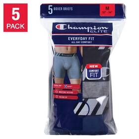 1292885 Champion Mens Boxer Brief Medium Pack Of 5