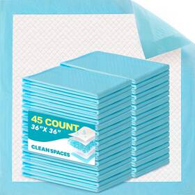 Clean Spaces 810186350253 Disposable Bed Pads For Adult 36 Inch X Chucks X36 Blue