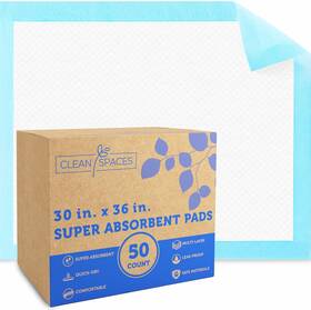 Cs66ap Clean Spaces Super Absorbent Disposable Underpads 30 Inch X36 50 Blue
