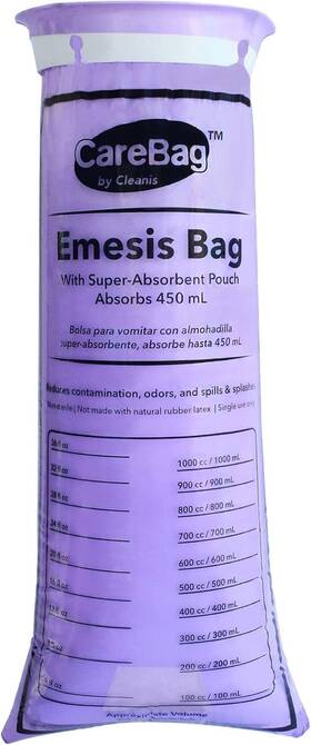 Cleanis 445034714784 The Original Carebag Disposable Emesis With Super Absorbent Pouch- Absor