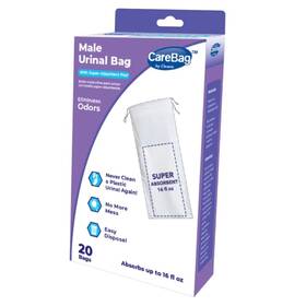 Cleanis 602590829797 The Original Carebag Male Urinal Bag With Super Absorbent Pad 60 Count 3 Bo