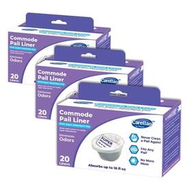 Cleanis 760059238669 Carebag Commode Liners With Super Absorbent Pad 60 Count Fits Any Standa