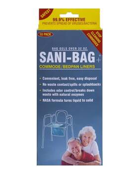 H645s1 Cleanwaste Sani-bag Commode Liners With Poo Powder 10 Count 32 Ounce Capacity Odor C