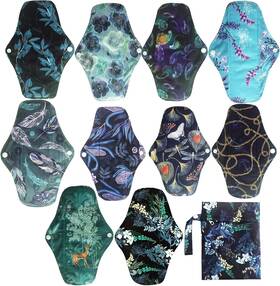 Nnn01 Cn 10pcs 10 Inch Regular Reusable Washable Cloth Mama Menstrual Sanitary