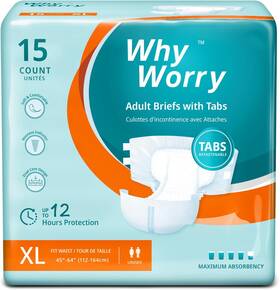 Wad01-b622 Coco Healthcare Whyworry Adult Diapers With Tabs Disposable Incontinence Briefs For Women And Men