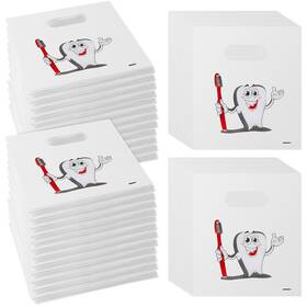Colarr 445031943903 400 Pcs Tooth Patient Care Dental Bags 9 X 8 Inches Plastic Merchandise B