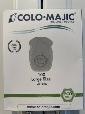 Lnbioc03 Colo-majic Flushable Colostomy Liners Large Bioc03 Biodegradable Box Of 100