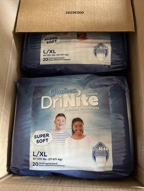 Comfee 086679491349 Lot Of 6- 20 Ct Comfees Drinite Juniors Youth Absorbent Pants Lg / Xl 60-125 Lbs
