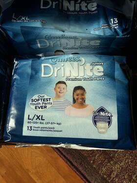 Comfees 086679477114 Lot Of 4 Packs Junior Youth Underwear Large/x-large 60 To 125 Lbs. 13 Ct
