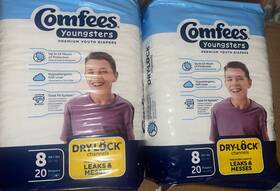 Cmf-8 Comfees Youngsters Youth Incontinence Brief 8 Contoured 20 Ct 4pks