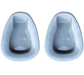 Comfort Axis 717261163572 Heavy Duty Plastic Stackable Bedpan Grey 2 Pack