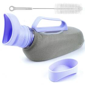 Um001 Comiko Urinal For Women - 40oz/1200ml Large Capacity Leakproof Pee Bottle With Knitt