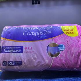 Composure By Rexall 090891948529 Maximum Absorbency Underwear For Women Size Xl 26 Pack