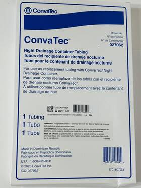 027062 Convatec 1 X Night Drainage Tubing Ref New In Box Exp. Date 2029