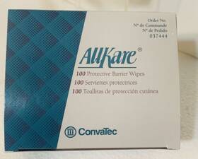 037444 Convatec Allkare Protective Barrier Wipe 100 Wipes 1 Box Each