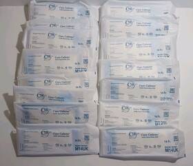 24208905 Convatec Lot 15 Cure Striaght Tip Catheters With Insertion Kits For Men Fr14