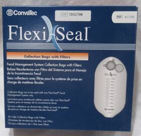 411102 Convatec Flexi-seal Fecal Mgmt System 7 Collection Bags With Filters Ref