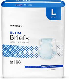 Corporation 445047545504 Ultra Briefs 72 Count Size L 45-58 Inch Incontinence Adult Diapers Heavy Ab