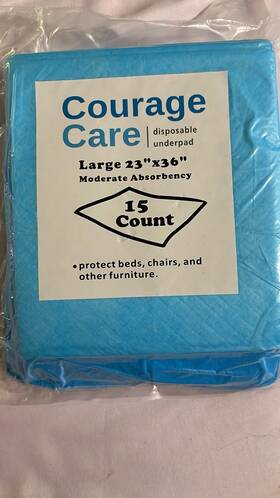 54.4cmx91.4cm Courage Care Disposable Underpads