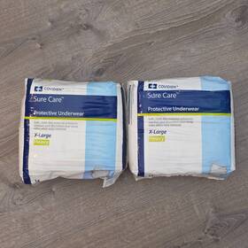 20884527001184 Covidien Pair 2x Sure Care X-large Heavy Protective Underwear 28 Ct New Nip