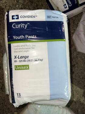 700755a Covidien Curity Youth Overnight Pants Size Extra Large 13 Count Ref 700758