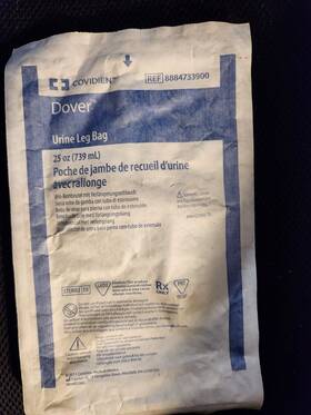 8887601139 Covidien Dover Urinary Leg Bag 10 Bags