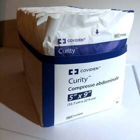 9190a Covidien Curity Abdominal Pad Sterile Abd Gauze Bandage Pads 5x9 Inch Box