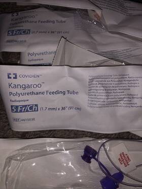 Lj33121 Covidien 8 Kangaroo Pvc Feeding Tube 5f X 38cm 3/31/28