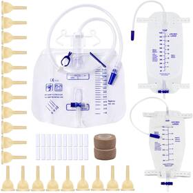 Cozii 740706702500 External Male Catheters Kit With 2 Leg Bags 750ml And 1000ml Overnight 2000ml