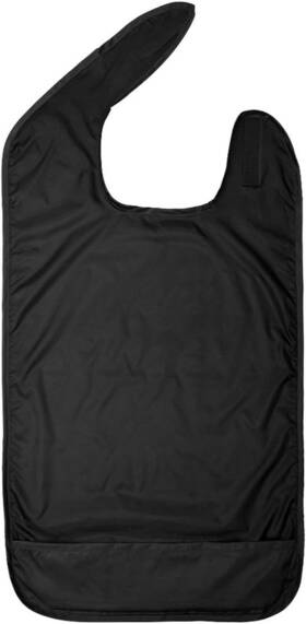 135-blk Creations Inc. Adult Bib Washable Waterproof Clothing Protector With Crumb Catcher Black