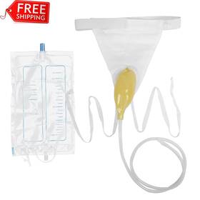 Cryfokt 313109642676 Urinal Pee Holder 1000ml Portable External Catheter For Men