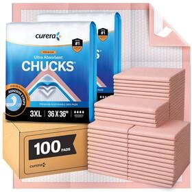 Curera 850056159432 36 Inch X36 Chucks Premium Disposable Underpads With Adhesive Tape 100 Ct Fast Ship