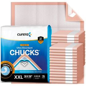 Curera 850073095430 Chucks Premium Disposable Underpads 30 Inch X36 Ultra Thick Super Absorbent Chux