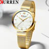 9067 Curren Gold Wristwatch Mesh Ladies Watches Luxury Brand Elegant Simple