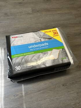 Cvs 050428356616 Underpads 30 Pack 30ftft X 36 Inch Scented Disposable Pads Max Absorb Health Xxl