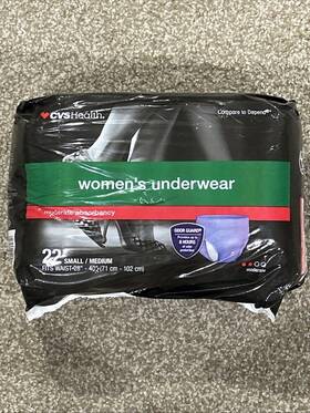 Cvs 050428404171 Health Women S Underwear Moderate Absorbency - 22 Pads Small/medium