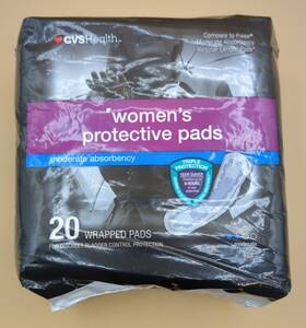 240487 Cvs Health Womens Moderate Absorbency Protective Pads 20 Pack