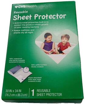 59338 Cvs Lot Of 3 Health Reusable Waterproof Sheet Protector 30x34 Bedding Protection