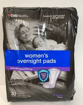 964701 Cvs Health Women S Overnight Pads Ultimate Absorbency 30 New Sealed