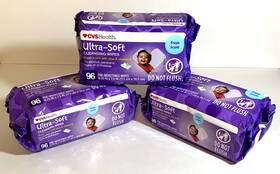 V-16216 Cvs Health 3-lot 96x3 Real-cloth Aloe/sensitive-skin Personal Cleansing Wet Wipe Baby Adult