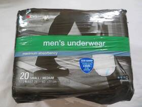 Cvs Health 050428357644 Mens Underwear Small/medium Fits Waist 28-40 Inch Maximum 20 Pairs