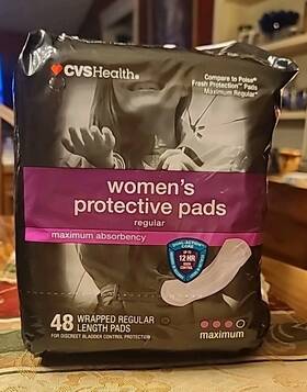 Cvs Health 050428357903 Womens Protective Pads Maximum Absorbency 48 Ct Sealed
