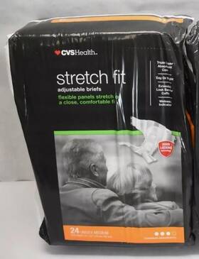 Cvs Health 050428358337 New Adult Diaper Briefs Maximum Absorbency Adjustable M Fit 31 Inch -52