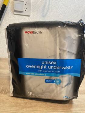 Cvs Health 050428549285 Unisex Overnight Underwear Ultimate Absorbent Small/medium 34in - 44in Waist