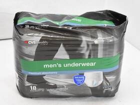489366 Cvs Health Mens Underwear Maximum Absorbency L/xl Size Fits 38 Inch - 64 18 Pack