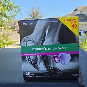 Ccsh88ma Cvs Health Maximum Absorbency Womens Incontinence Pants Large Cotton White 40ct