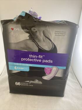 Re5986 Cvs Health Womens Protective Pads Moderate Absorbency 66 Wrapped