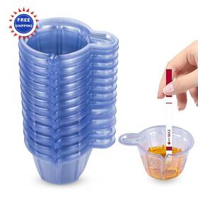 Dawusong 731052452737 Disposable Urine Cups 130 Pack 40ml Thicken Plastic Specimen Container Clear